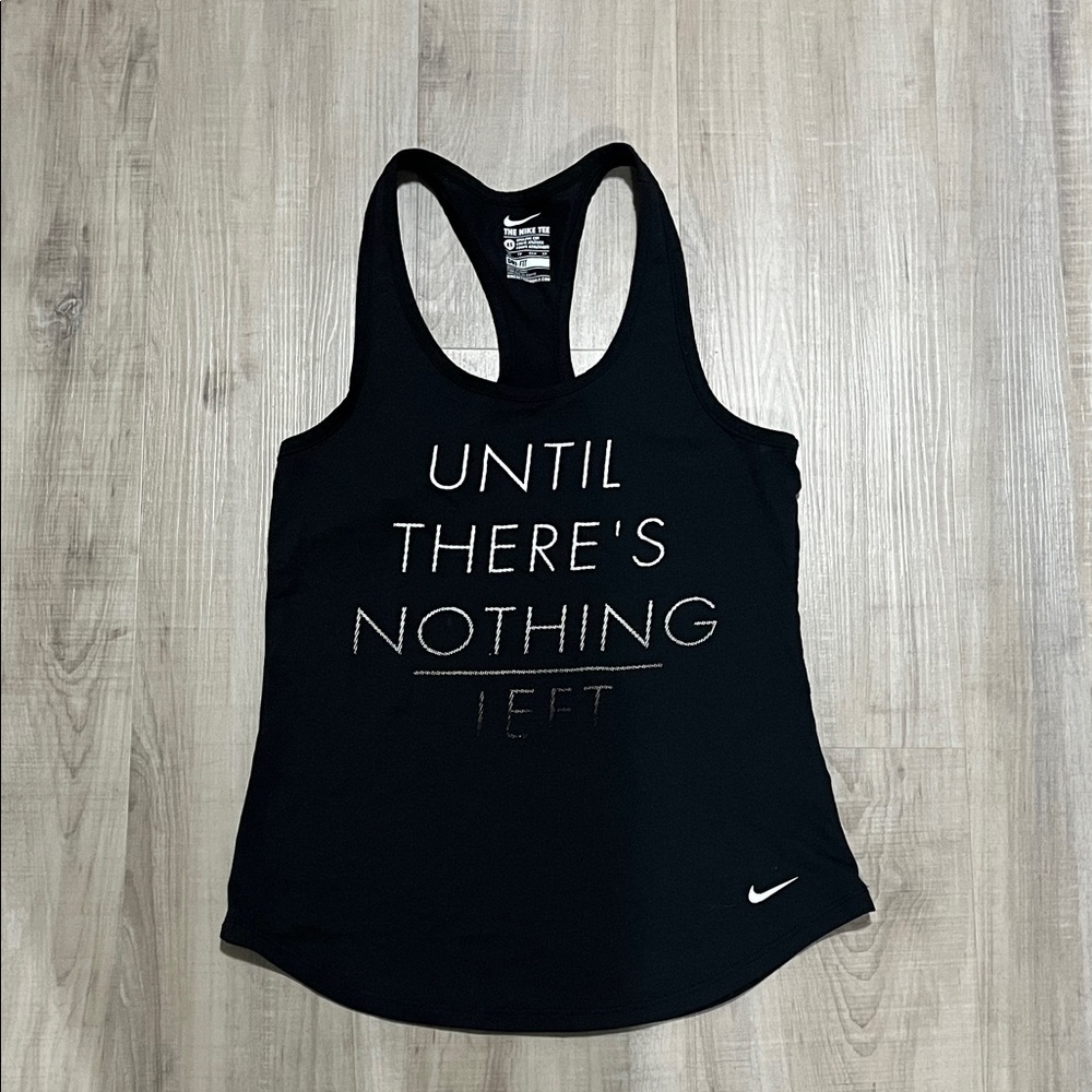 Nike Women's Black Slogan Tank Top